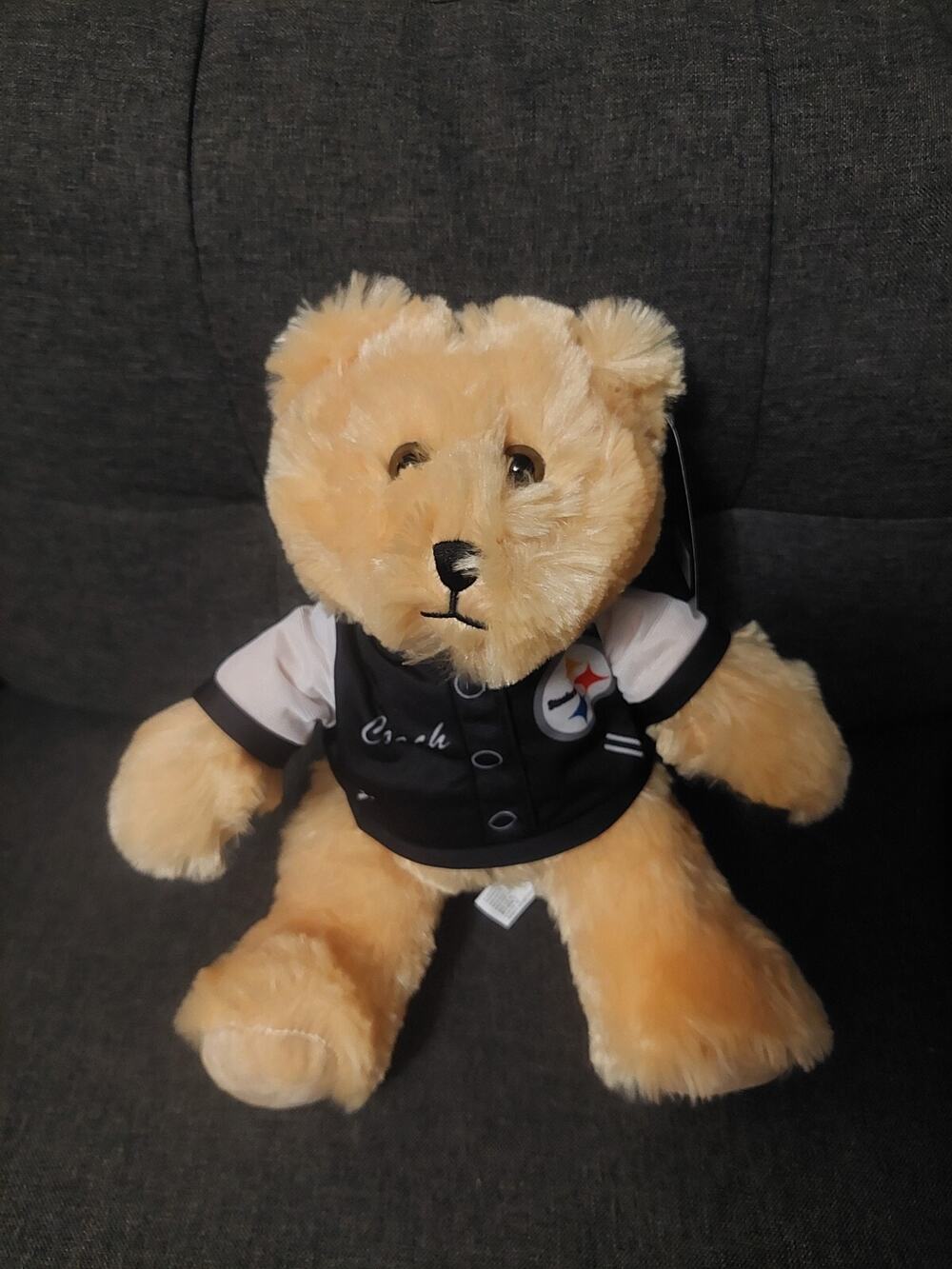 NFL Pittsburg Steelers Teddy Bear Plush Toy New w/ Tags Jacket Iron City Logo
